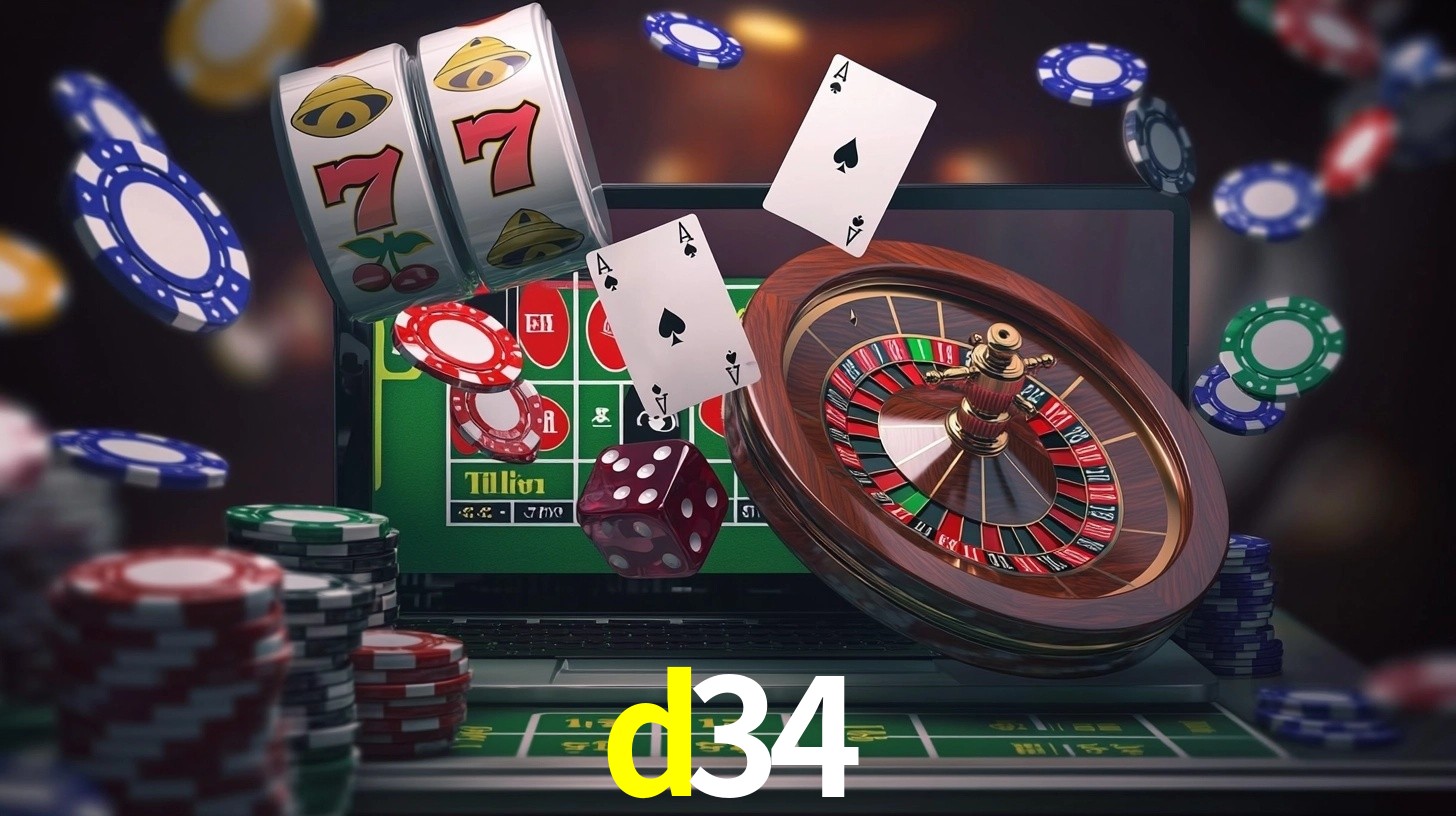 d34: Jogos de Caça-Níqueis-Altas Recompensas, Roleta-Velocidade, Blackjack-Desafios Máximos